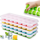 Forma de Gelo com Tampa e Fundo de Silicone