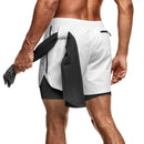 Shorts de Treino 2 em 1 com Bolso para Toalha