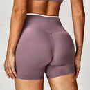 Shorts Femininos de Yoga com Cintura Cruzada