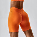 Shorts Femininos Franzidos com Cintura em V
